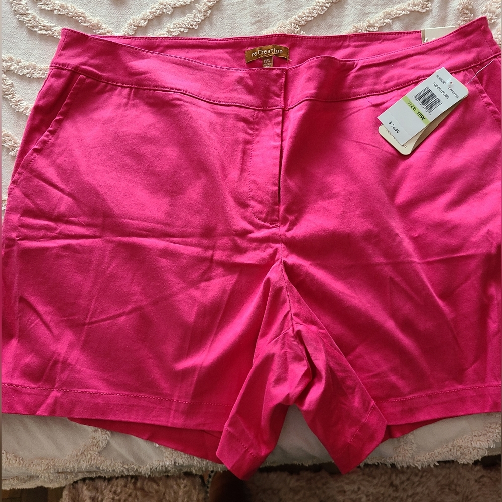Re creation Chino shorts plus size 18W pink